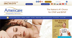 Desktop Screenshot of americarecpap.com